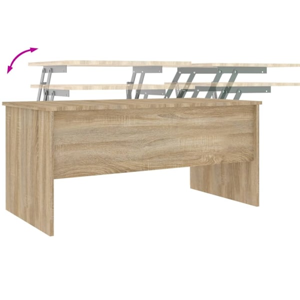 vidaXL Soffbord sonoma-ek 102x50,5x46,5 cm konstruerat trä Brun