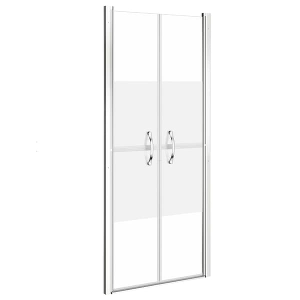 vidaXL Duschdörr halvfrostad ESG 71x190 cm Silver