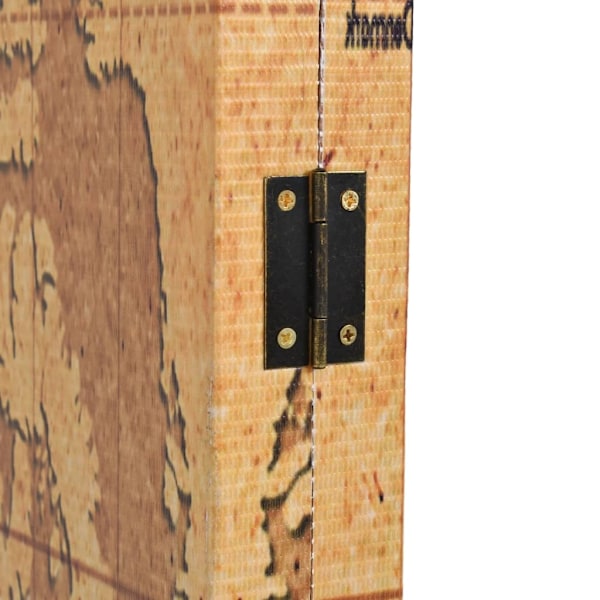 vidaXL Vikbar rumsavdelare världskarta 228x170 cm gul Gul