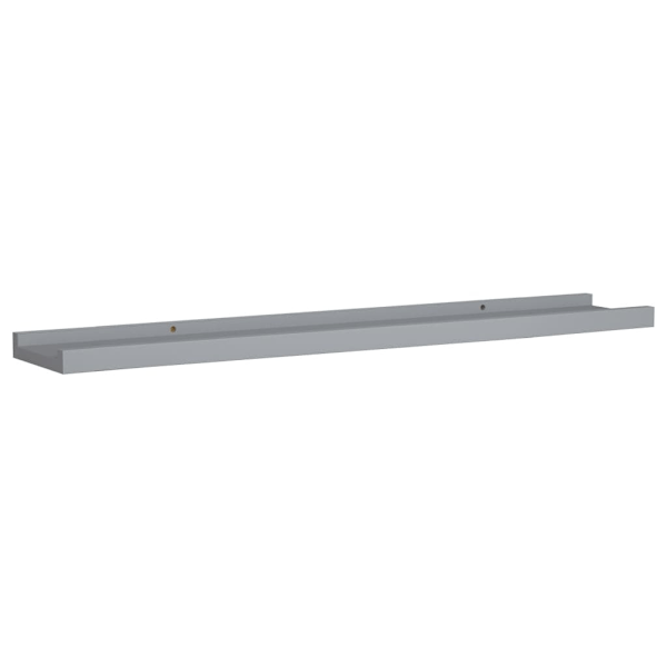 vidaXL Tavellist 2 st grå 80x9x3 cm MDF grå