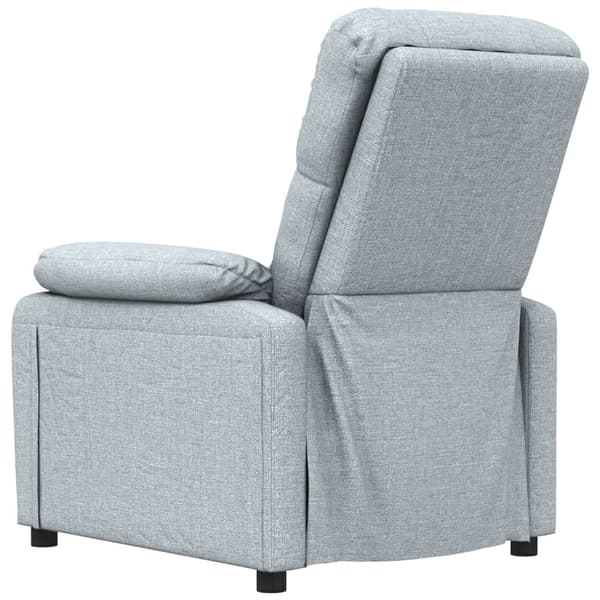 vidaXL Massagefåtölj ljusgrå tyg grå