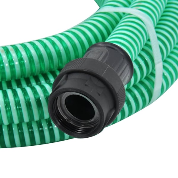 vidaXL Sugslang med kopplingar mässing grön 1" 7 m PVC Grön