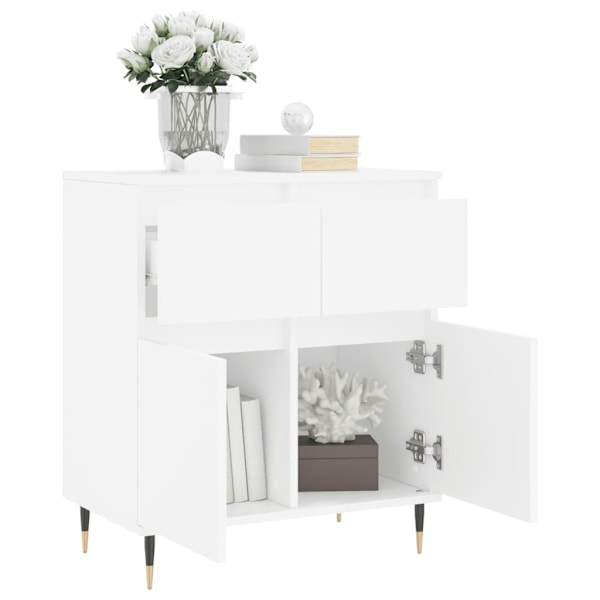 vidaXL Byrå vit 60x35x70 cm konstruerat trä Vit