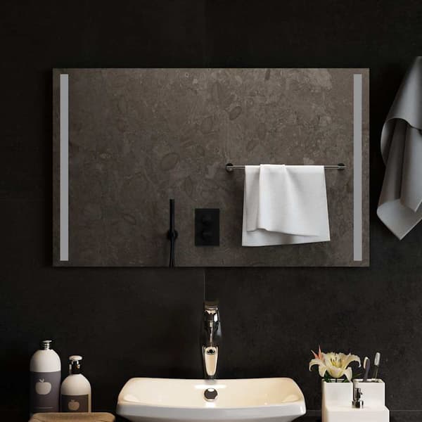 vidaXL Badrumsspegel LED 80x50 cm Transparent