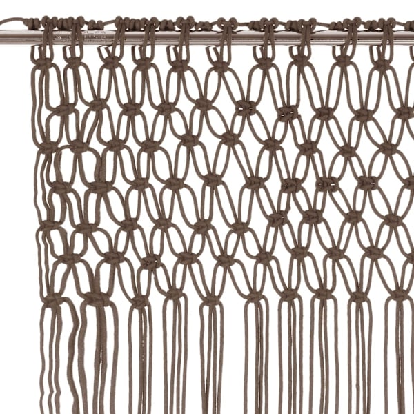 vidaXL Gardin makramé taupe 140x240 cm bomull Taupe