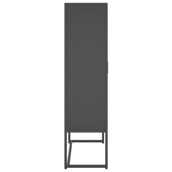 vidaXL Högskåp antracit 80x35x135 cm stål Antracit