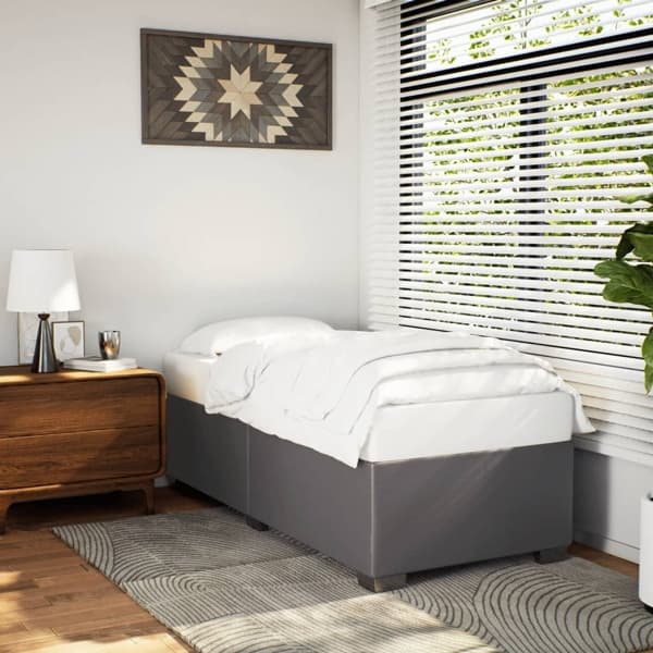 vidaXL Sängram grå 80x200 cm konstläder Grå