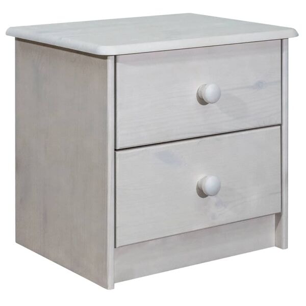 vidaXL Sängbord 43x34x40 cm massiv furu Brun