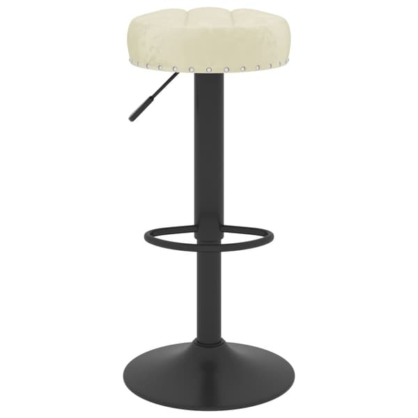 vidaXL Barstolar 2 st gräddvit sammet Creme