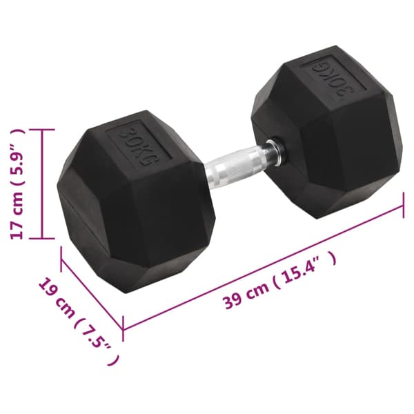 vidaXL Hantel 30 kg gjutjärn art