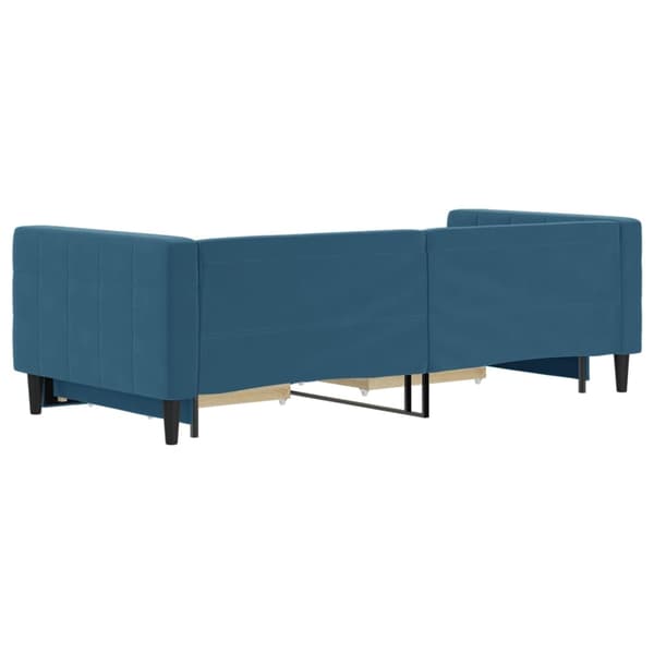 vidaXL Dagbädd utdragbar med lådor blå 90x200 cm sammet Blå