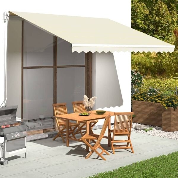 vidaXL Markisväv gräddvit 4x3,5 m Creme