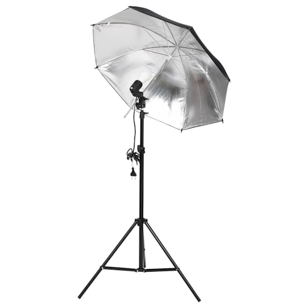 vidaXL Studiobelysning med stativ & paraplyer Vit