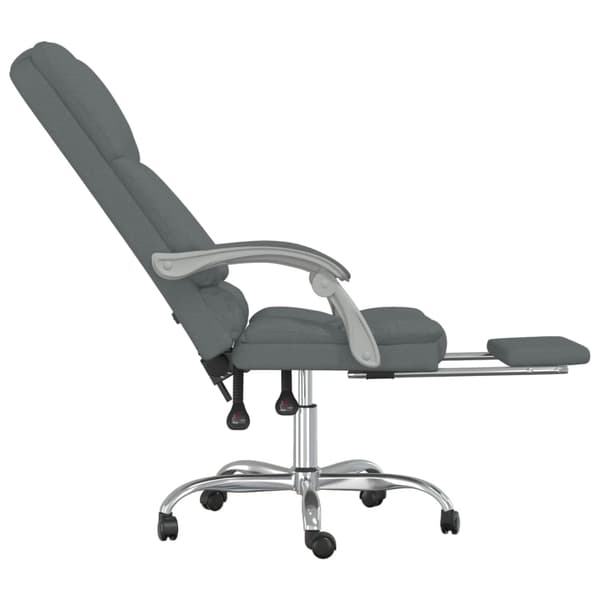 vidaXL Kontorsstol med massage mörkgrå tyg Grå