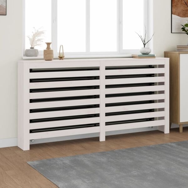 vidaXL Elementskydd vit 169x19x84 cm massiv furu Vit
