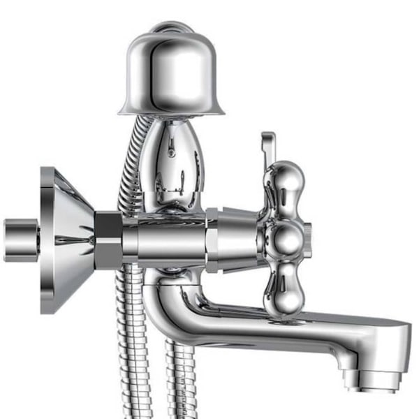 SCHÜTTE Badkarsblandare med handdusch 2-grepp ELK krom Silver