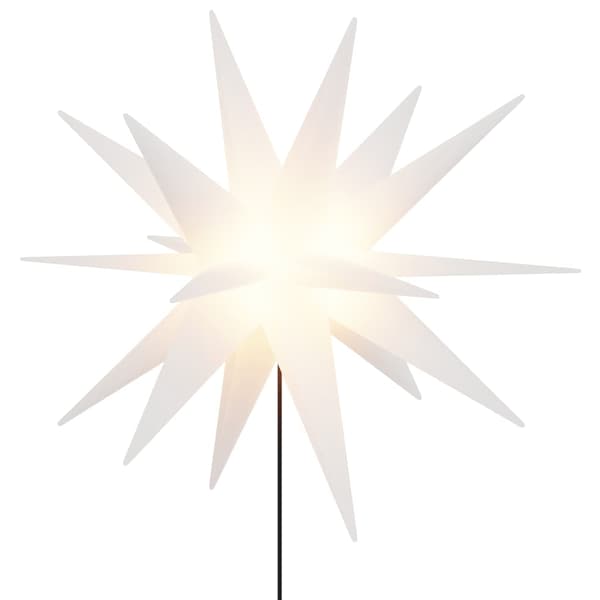 vidaXL Stjärnor med spett LED 3 st vikbar vit 57 cm Vit
