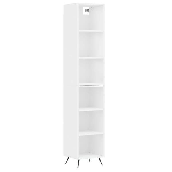 vidaXL Högskåp vit 34,5x32,5x180 cm konstruerat trä Vit