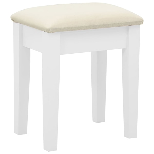 vidaXL Sminkbord med pall vit 65x36x128 cm kejsarträ MDF Vit