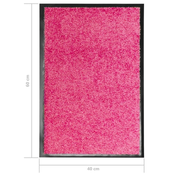 vidaXL Dörrmatta tvättbar rosa 40x60 cm Rosa