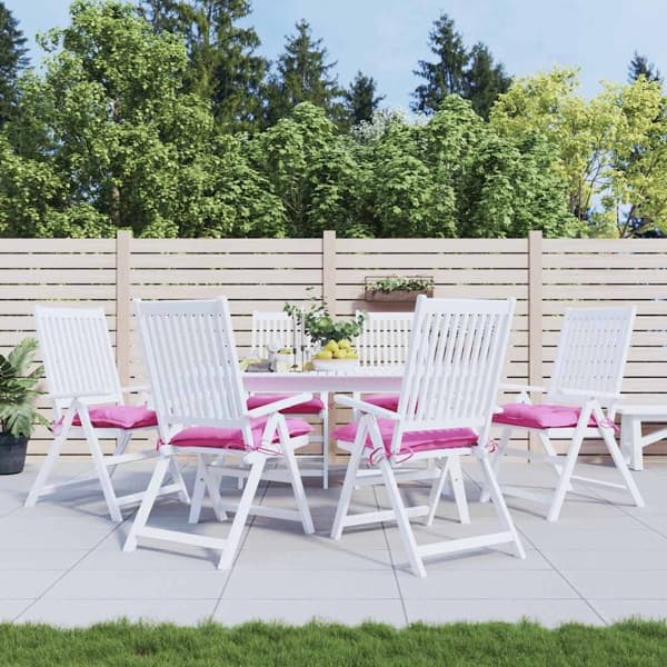 vidaXL Stolsdynor 6 st rosa 40x40x7 cm tyg Rosa