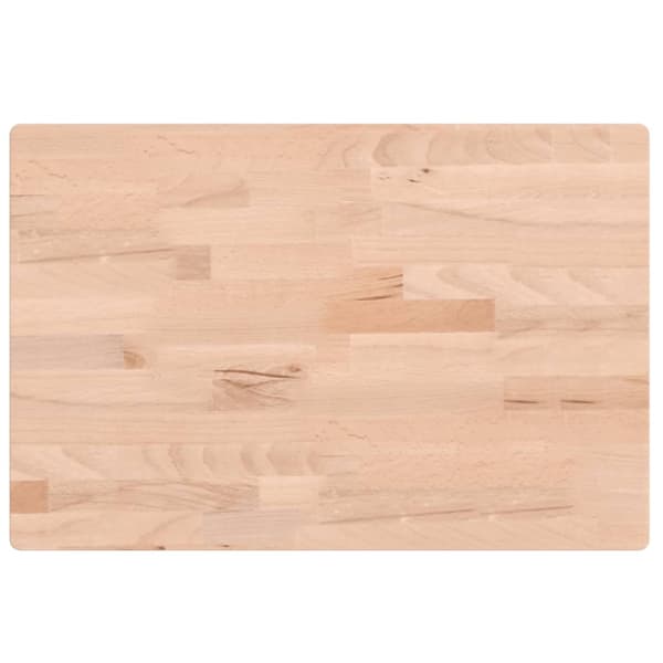 vidaXL Bordsskiva 60x40x4 cm rektangulär massivt bokträ Brun