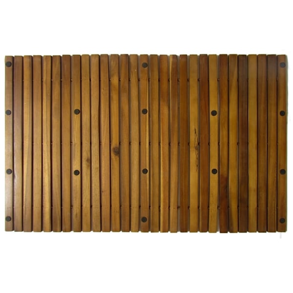 vidaXL 2 Akacia badrumsmattor 80 x 50 cm Brun