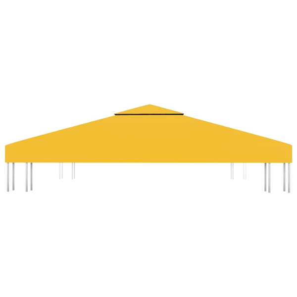 vidaXL Paviljongtak med ventilering 310 g/m² 3x3 m gul Gul