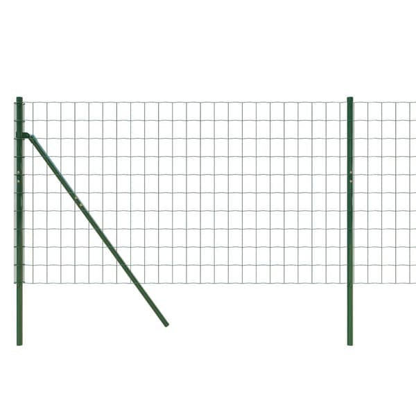 vidaXL Stängsel grön 0,8x25 m galvaniserat stål Grön