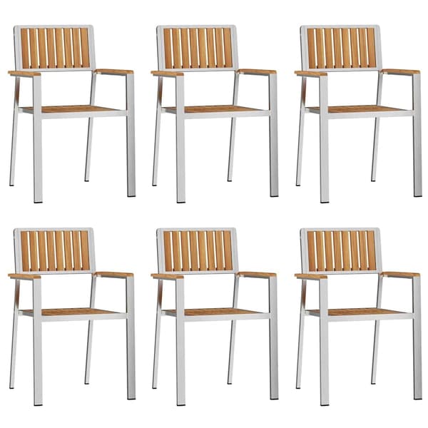 vidaXL Utomhusmatbord 7 st 180 x 90 x 75 cm Brun