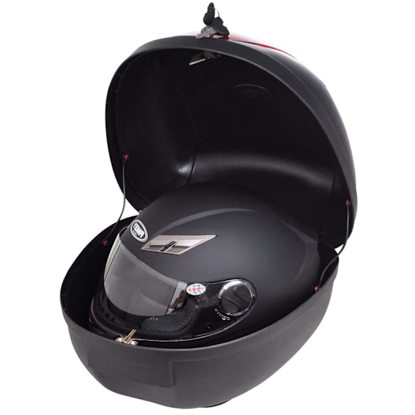 vidaXL Toppbox för motorcykel, 36 L, rymmer 1 MC-hjälm Svart