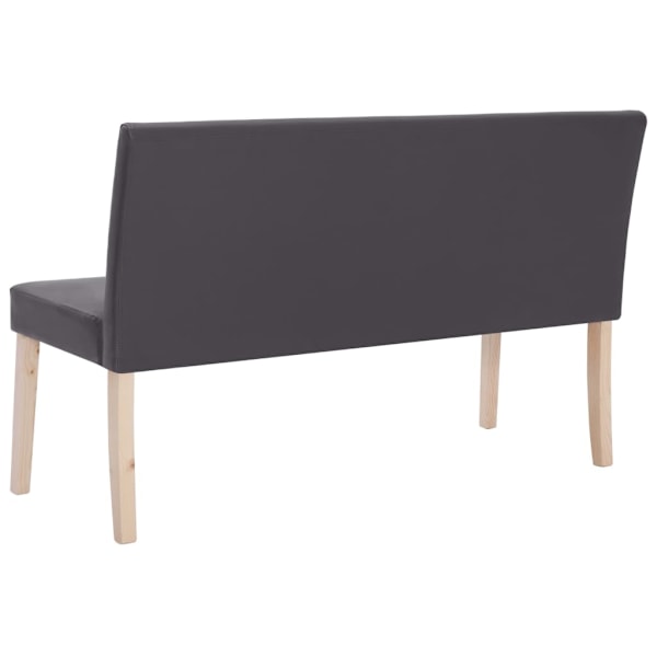 vidaXL Bänk 139,5 cm konstläder grå grå