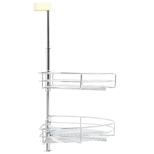 vidaXL Skåpkarusell köksskåp silver 180 grader 75x38x80 cm Silver