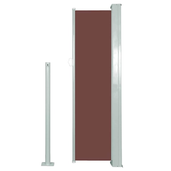 vidaXL Infällbar sidomarkis 120 x 300 cm brun Brun
