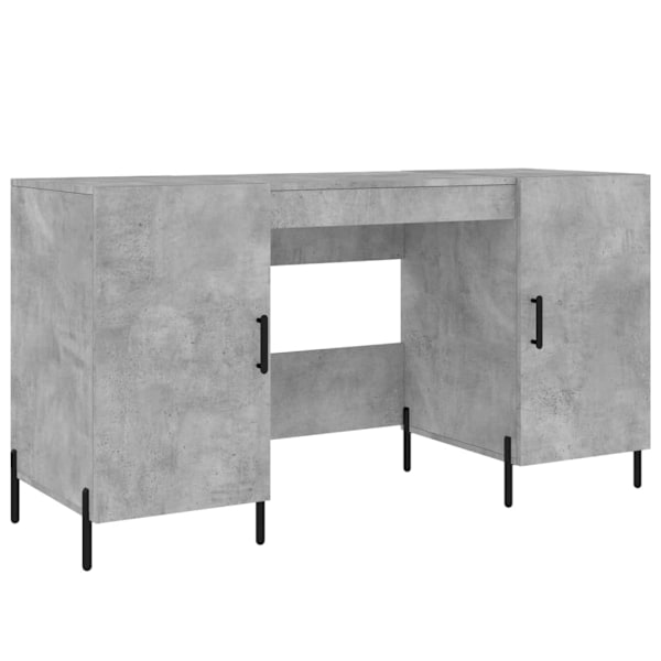 vidaXL Skrivbord betonggrå 140x50x75 cm konstruerat trä Grå