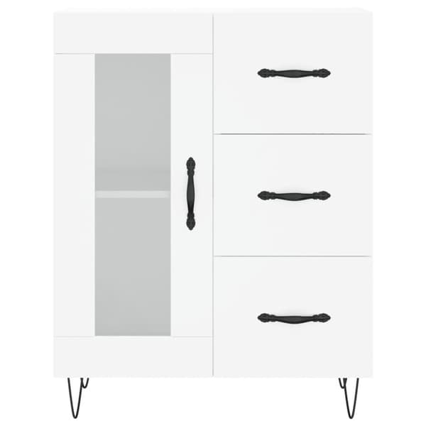 vidaXL Högskåp vit 69,5x34x180 cm konstruerat trä Vit
