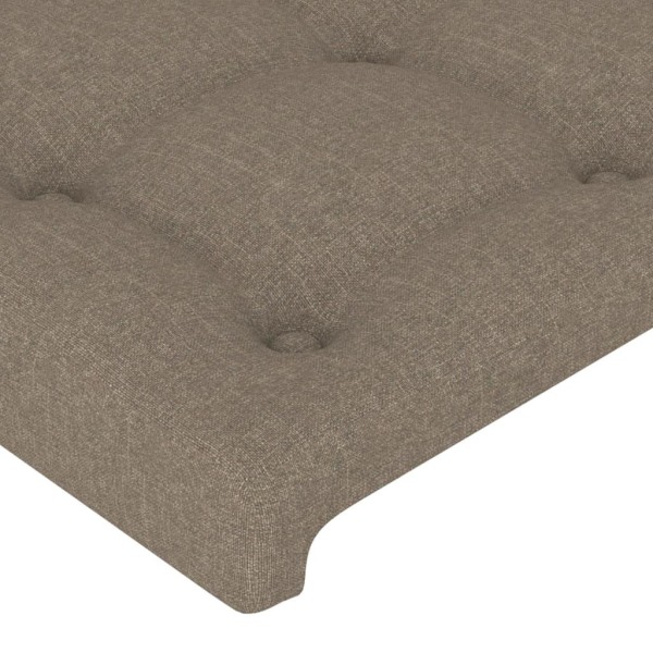 vidaXL Sänggavel med kanter taupe 147x16x78/88 cm tyg Taupe