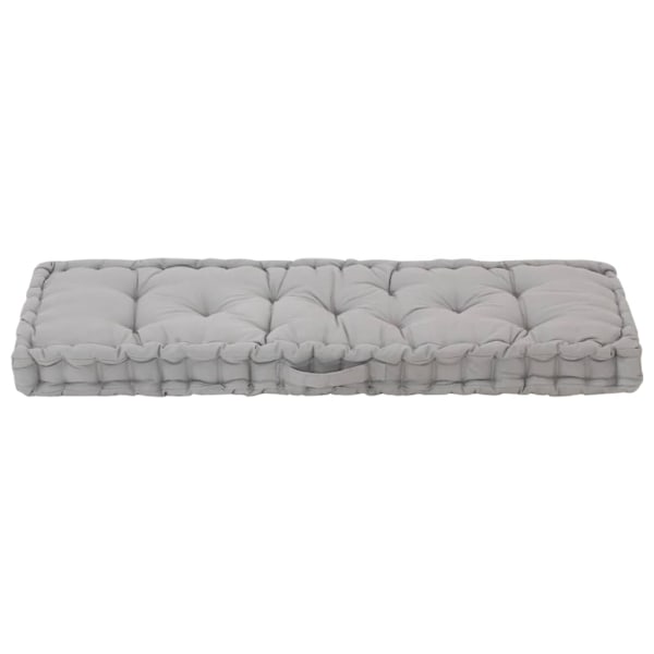 vidaXL Dyna till pallsoffa bomull 120x40x7 cm grå grå
