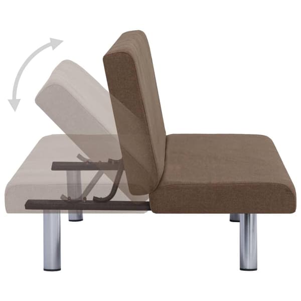 vidaXL Bäddsoffa brun polyester Brun