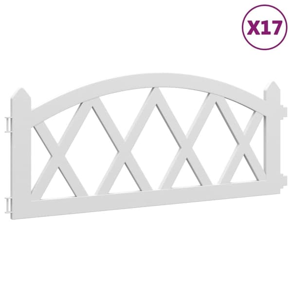 vidaXL Rabattkanter 17 st vit 10 mm PP Vit