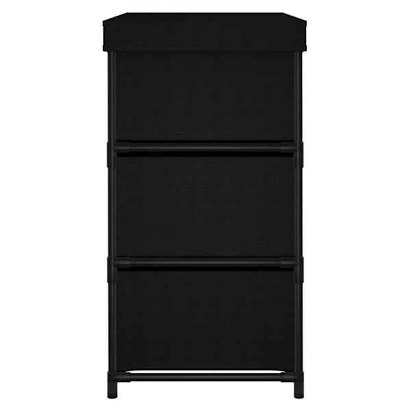 vidaXL Byrå med 6 lådor 55x29x55 cm svart stål Svart