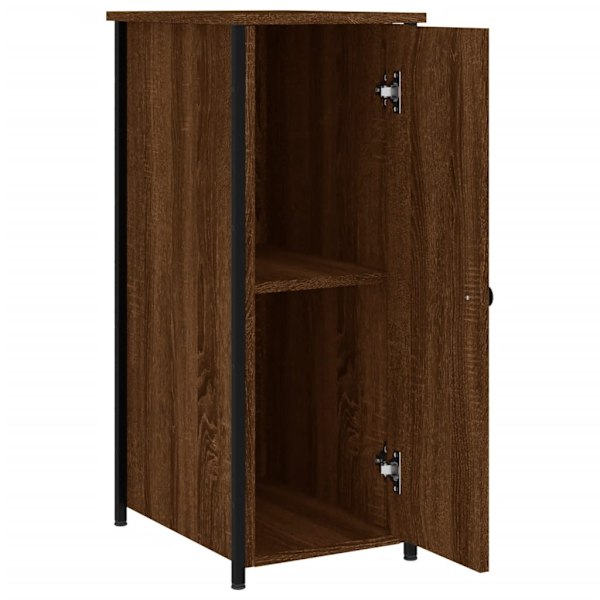 vidaXL Sängbord brun ek 32x42x80 cm konstruerat trä Brun