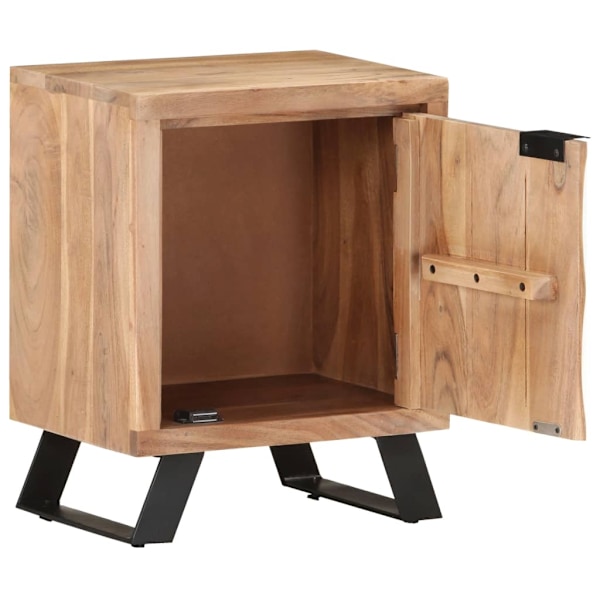 vidaXL Nattduksbord 40x30x50 cm massivt akaciaträ med levande kant Brun