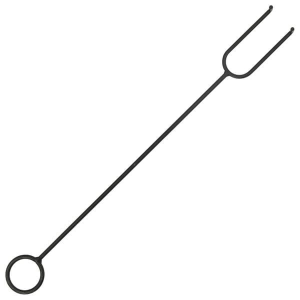 vidaXL Eldstad med eldgaffel 64 cm XXL stål Svart