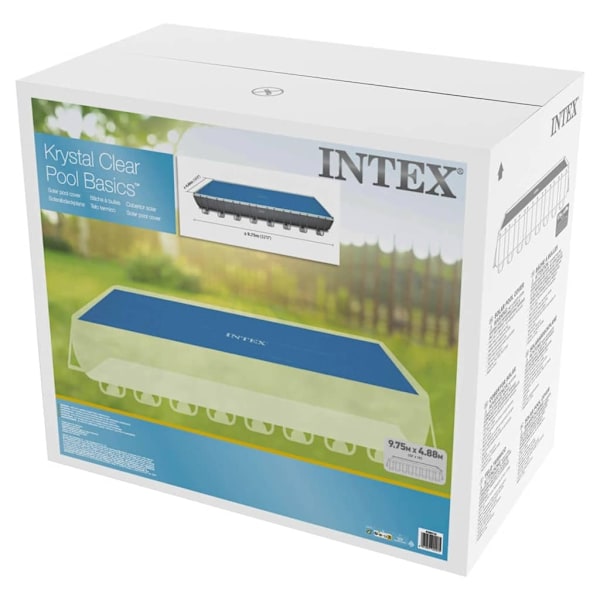 INTEX Poolöverdrag solenergi blå 960x466 cm polyeten Blå