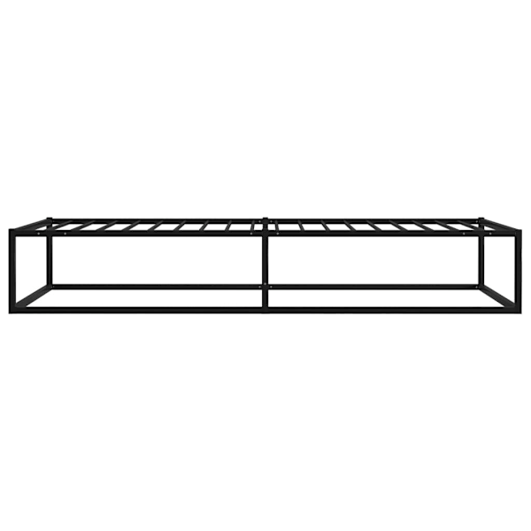 vidaXL Sängram svart metall 90x200 cm Svart