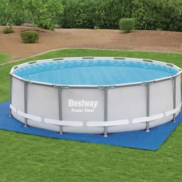 Bestway Markduk för pool Flowclear 488x488 cm Blå
