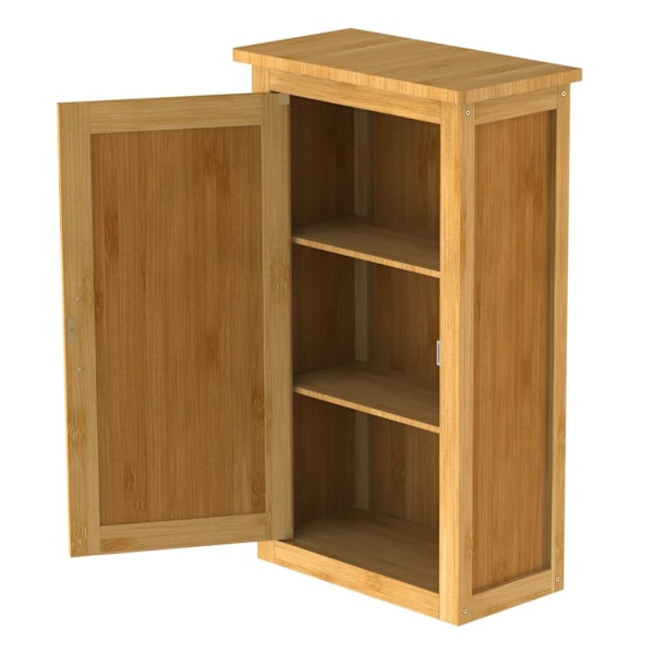 EISL Badrumsskåp högt med lådor bambu 40x20x70 cm Brun