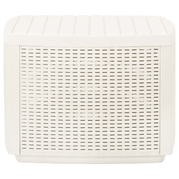 vidaXL Trädgårdsbord vit 53x53x40 cm plast Vit
