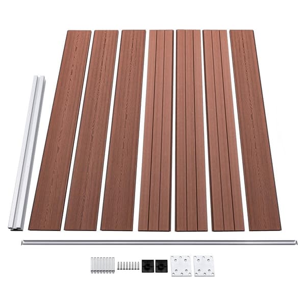 vidaXL Staketpaneler WPC 526x146 cm brun Brun